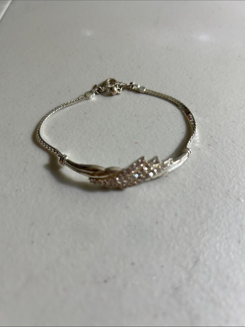 Avon Silver-Tone Crystal Accent Women's Bracelet